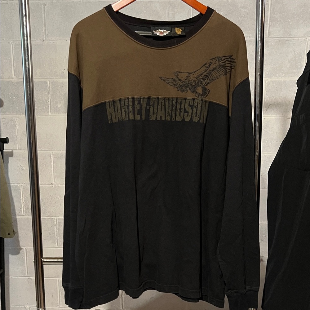 Harley-Davidson Men's Two-Tone Long Sleeve Tee
